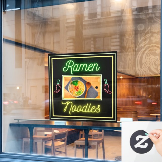 Noodle Restaurant Noodle Bowl Picture Front  (Cafe Window)