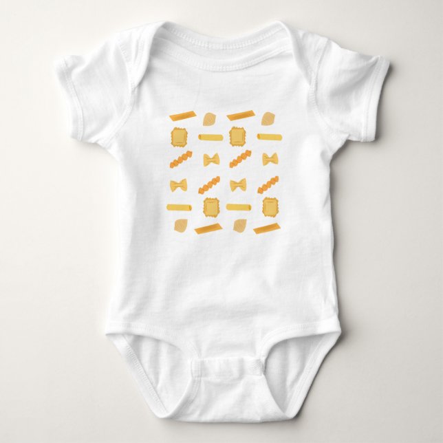 Noodle Shapes Baby Bodysuit (Front)