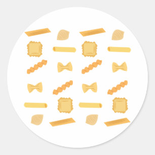 Noodle Shapes Classic Round Sticker