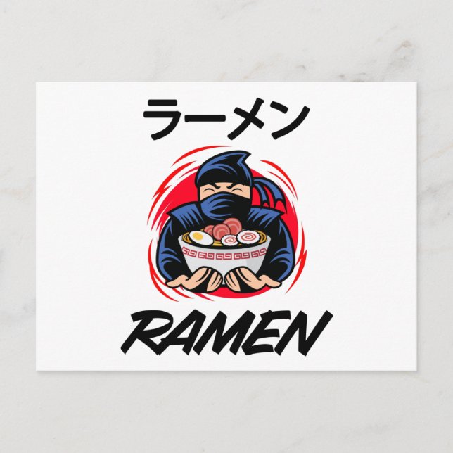 Noodles Anime Manga Funny Cute Japan Otaku Ninja Postcard (Front)