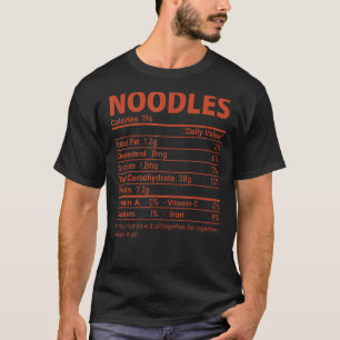 Noodles Costume Funny Thanksgiving Food Nutrition T-Shirt