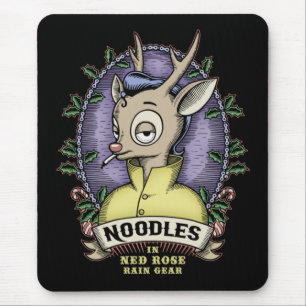Noodles In Ned Rose Rain Gear Mouse Pad