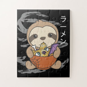 Noodles Japanese Noodles Halloween Sloth Ramen Jig Jigsaw Puzzle