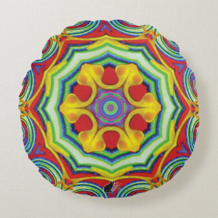 Noodles Kaleidoscope Round Cushion