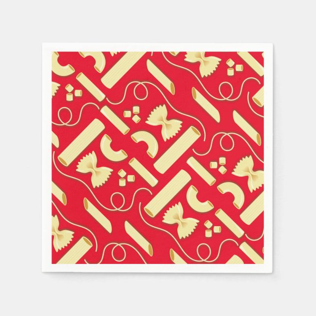 Noodles Pasta Kid 1st Birthday Party Italian Napkin (Front)