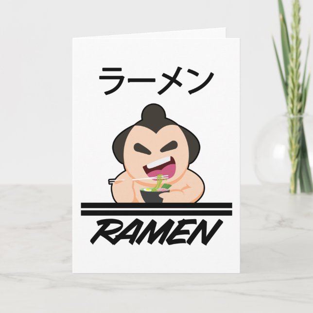 Noodles Sumo Wrestler Anime Manga Fun Japan Otaku Card (Front)