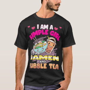 Noods Bubble Tea Ramen and Boba Fashion Korean Sty T-Shirt