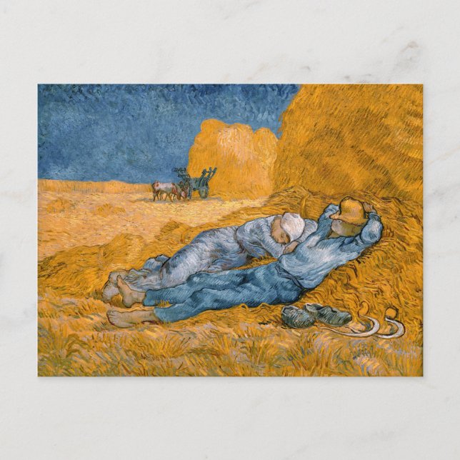 Noon, Rest From Work After Millet Vincent Van Gogh Postcard (Front)