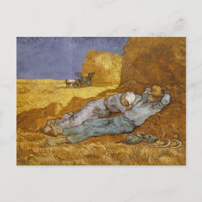 Noon Rest from Work (Millet) Van Gogh Fine Art Postcard (Front)