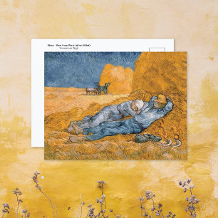 Noon Rest from Work Vincent van Gogh Postcard