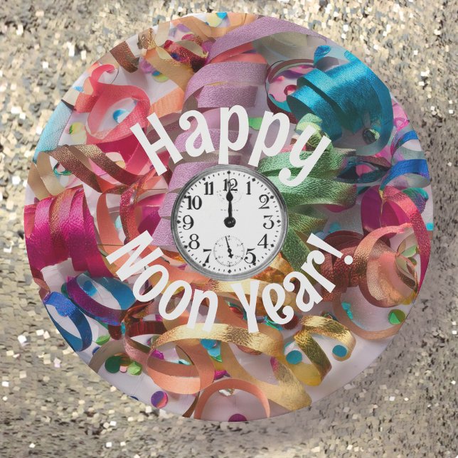 Noon Year's Eve Family Party Sticker Paper Plate (Creator Uploaded)