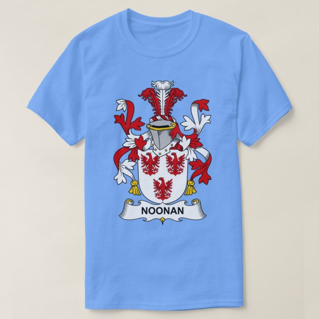 Noonan Coat of Arms Family Crest  T-Shirt (Design Front)