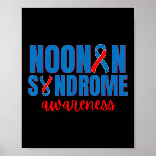 Noonan Syndrome Awareness Ribbon Design Family Mat Poster