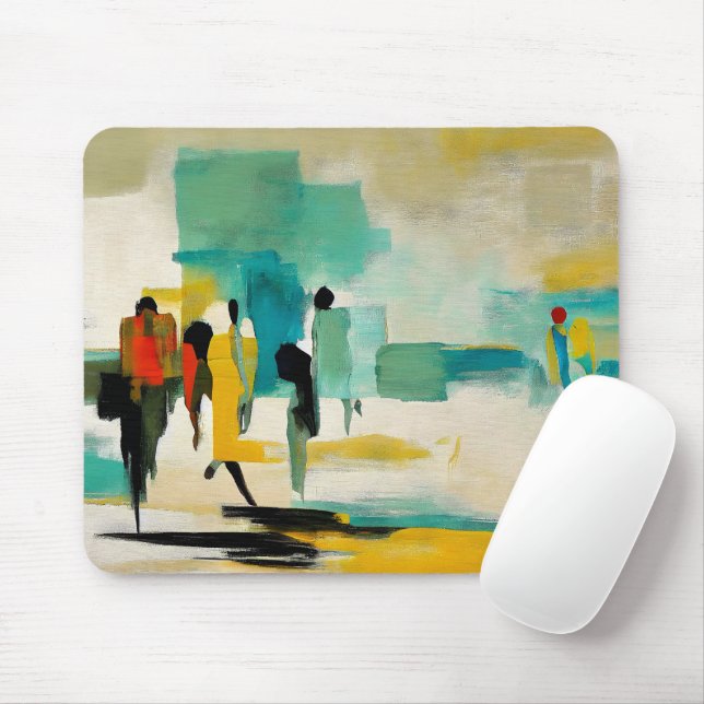Noontide Vibrance – Abstract Figures Mouse Pad (With Mouse)