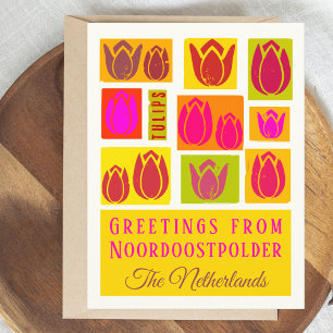 Noordoostpolder Tulips Netherlands Holland Postcard