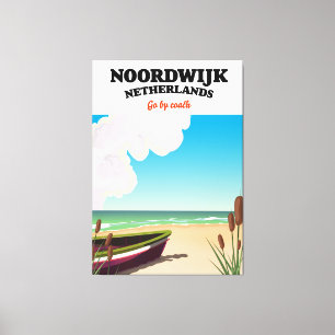 Noordwijk Netherlands travel poster Canvas Print