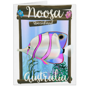 Noosa Australia vintage travel poster