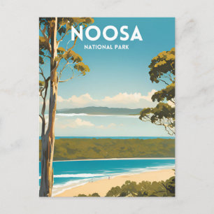 Noosa National Park Vintage Travel Poster  Postcard