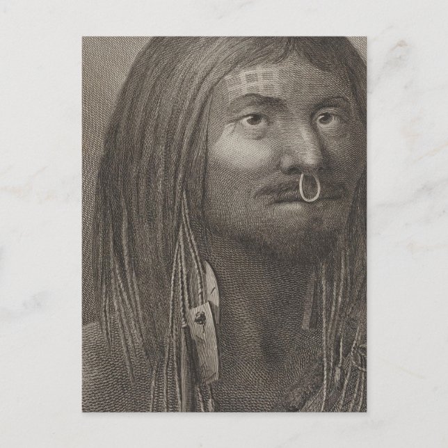 Nootka Man, British Columbia Postcard (Front)