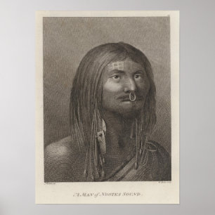 Nootka Man, British Columbia Poster