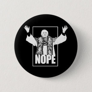 NOPE 6 CM ROUND BADGE