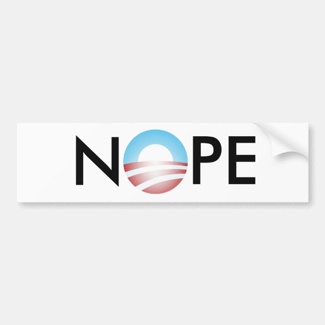 NOPE Anti Obama Bumper Sticker (Front)