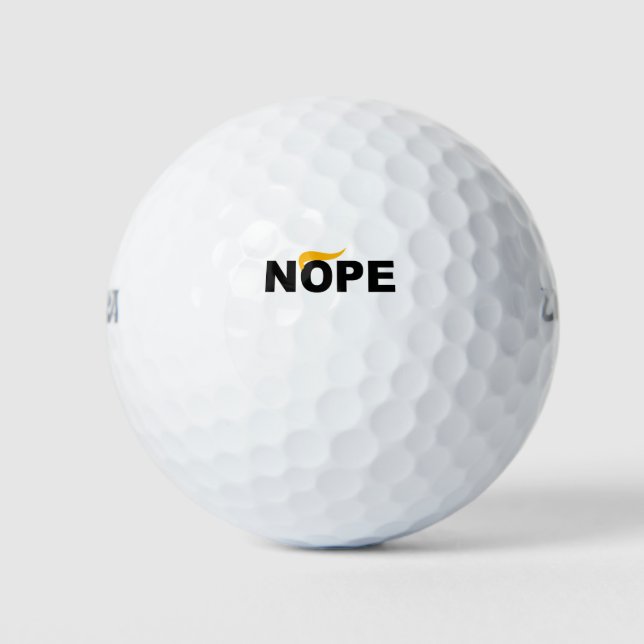 NOPE ANTI-TRUMP GOLF BALLS (Front)