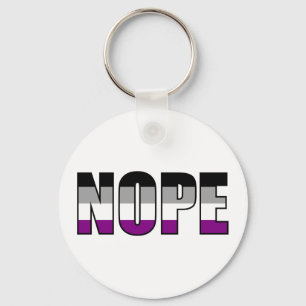 Nope Asexual Pride Flag Ace Pride Key Ring