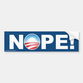 NOPE! BUMPER STICKER