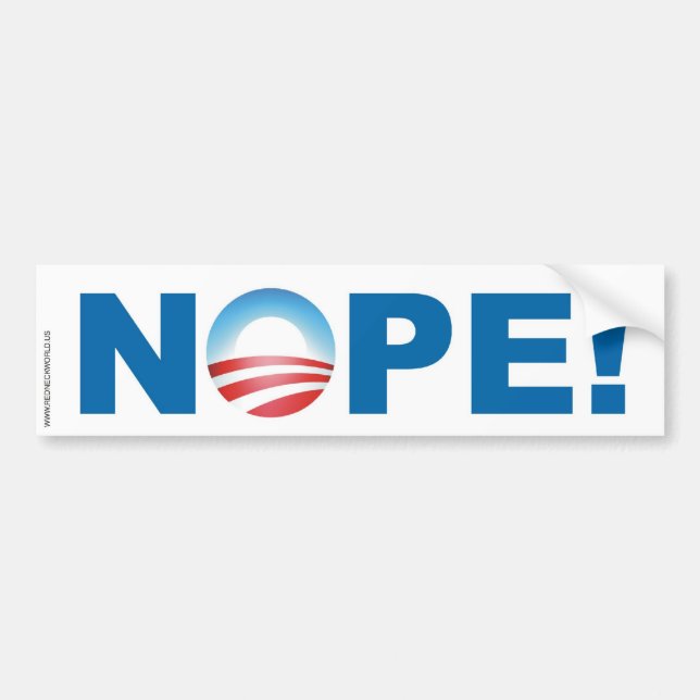 NOPE! BUMPER STICKER (Front)