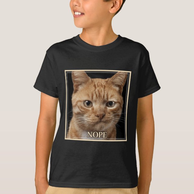 Nope Cat T-Shirt (Front)