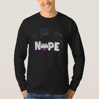 Nope  Cute Trendy Asexual Pride Space Galaxy Plane T-Shirt