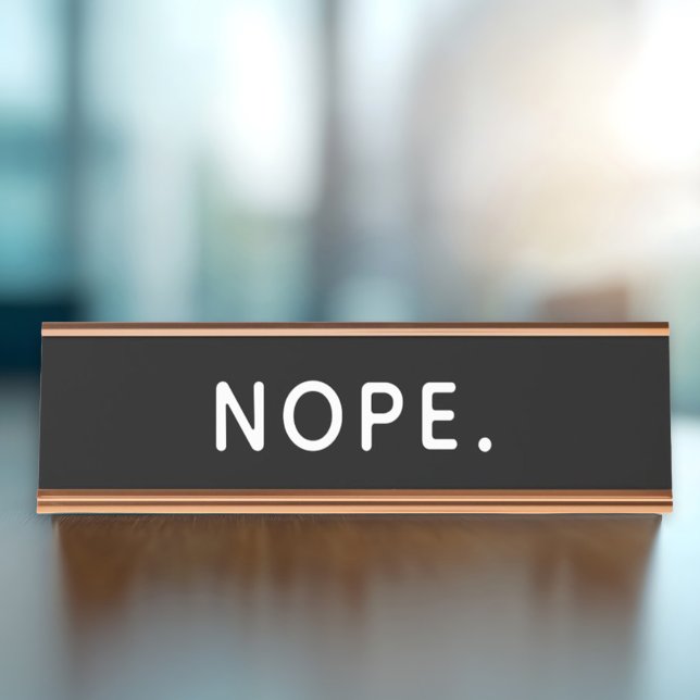 Nope Desk Name Plate (Creator Uploaded)