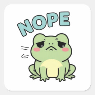 Nope Frog Sticker Cute Shaking Head Frog Funny Mem