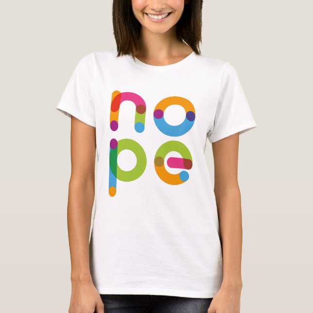Nope funny colourful text T-Shirt (Front)