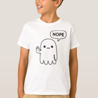 Nope Ghost | Funny Minimal Kids T-Shirt