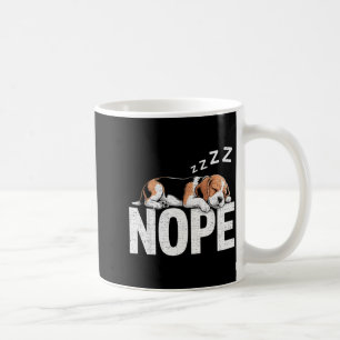 Nope Lazy Beagle Coffee Mug