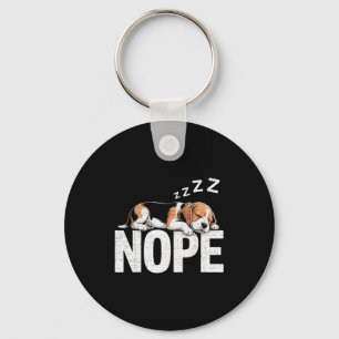 Nope Lazy Beagle Key Ring