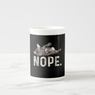 Nope Lazy French Bulldog Dog Lover Gift Bone China Mug