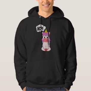 Nope Lazy Unicorn No Thank You Baby Funny Unicorn Hoodie