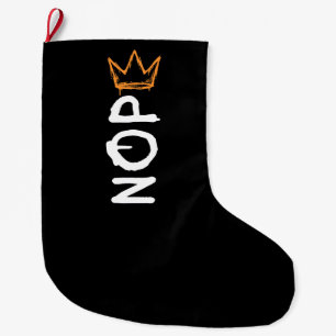 Nope No Kings America Democracy Anti-Trump I Large Christmas Stocking