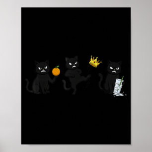 Nope No Kings No ICE Funny Black Cat Poster