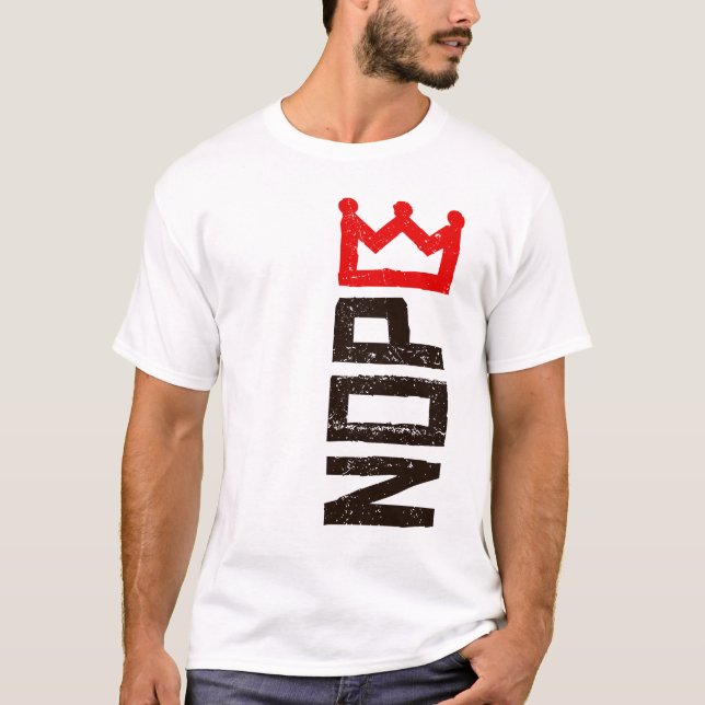 Nope No Kings Protest Sign Vertical T-Shirt (Front)
