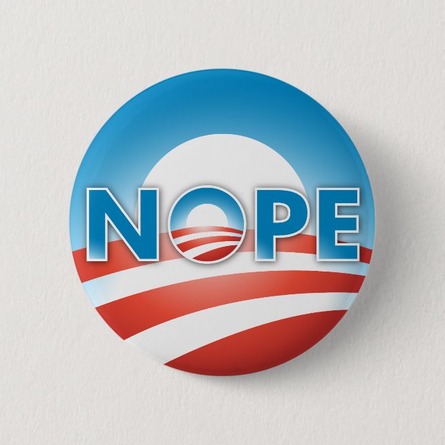 NOPE NO WAY 6 CM ROUND BADGE (Front)