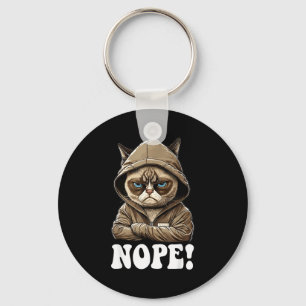 Nope! Nope - Employee Work Colleagues Teenager Cat Key Ring