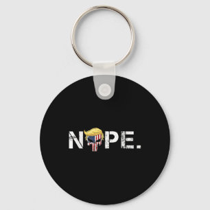 Nope Not Again Funny Trump Apparel Nope Not Again  Key Ring