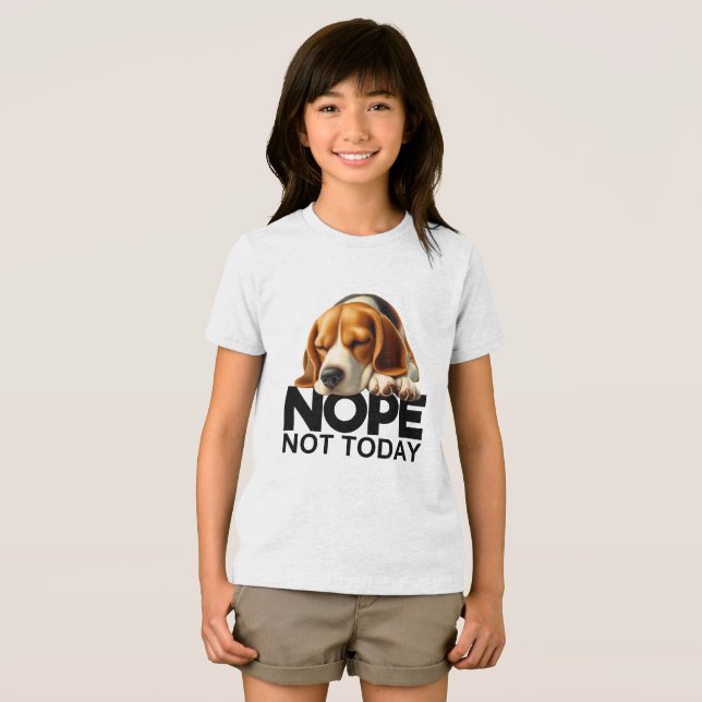 Nope Not Today Beagle Tri-Blend Shirt (Front Full)