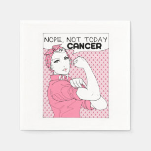 Nope Not Today Cancer Breast Cancer Awareness Napkin