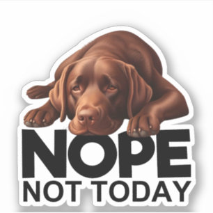 Nope Not Today Chocolate Labrador