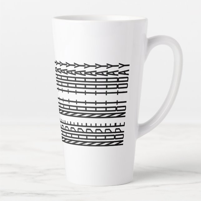 Nope Not Today Decorative Ornament Art Latte Mug (Right)